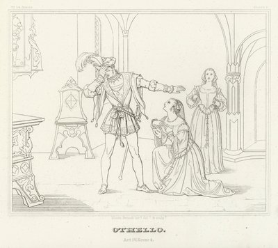 Othello, Act IV, Scene 2 (engraving) بواسطة فريدريش أوجست موريتز ريتزش
