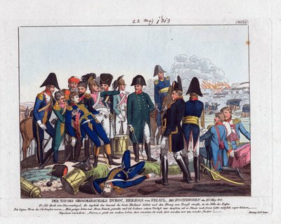 وفاة المارشال دوروك في Hochkirchen في 22 مايو 1813 (bataille de Bautzen ou Wurschen) - Campe ، August Friedrich Andreas (1777-1846) - الحفر ، الألوان المائية - 24x28،5 - مجموعة خاصة بواسطة فريدريش كامب