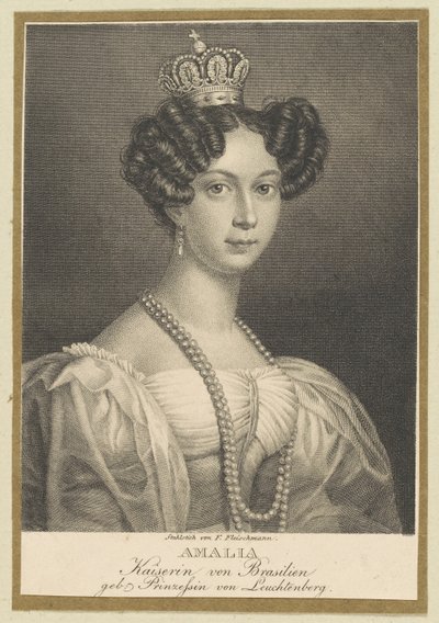 Amélie of Leuchtenberg 1812-1873 ، إمبراطورة البرازيل ، 1830. بواسطة فريدريش فليشمان