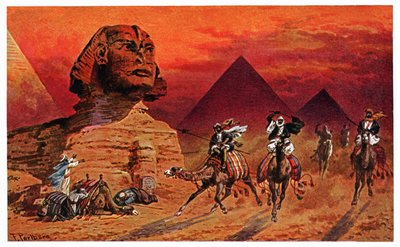 تمثال أبو الهول بالجيزة ، حوالي 1900 (طباعة) بواسطة فريدريش بيرلبيرج