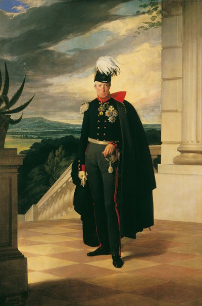 إمبراطور النمسا فرانز الأول 1768-1835 بالزي العام البروسي ، 1834. بواسطة فريدريش ريتر فون أميرلنج