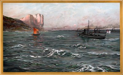 Imperial Navy Bliz مع أقسام قوارب الطوربيد بالقرب من Stubbenkammer بواسطة Friedrich Schwinge ، nr10 من G. Wislicenus ، البحرية الخاصة بنا. بواسطة فريدريش شوينج