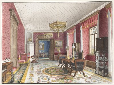 الغرفة الحمراء ، Schloss Fischbach ، ج. 1846 بواسطة فريدريش فيلهلم كلوزه