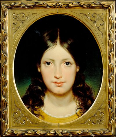 "فتاة" (فتاة صغيرة) لوحة رسمها فريدريش ريتر فون أميرلنج (1803-1887) حوالي 1838 - ألوان زيتية على قماش خافت 39.5 × 32.5 سم معرض مورافسكا ، برنو بواسطة فريدريش فون أميرلنج