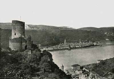 كاتز يطل على نهر الراين ، St Goarshausen ، ألمانيا ، 1895. بواسطة فريث وشركاه