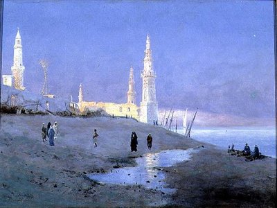 غروب الشمس على النيل بواسطة فريتز شتاير أولسن