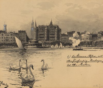 Binnenalster مع Jungfernstieg بواسطة فريتز ستولتنبرغ