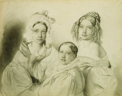 صورة الكونتيسات براسكوفيا ، ناديجدا وماريا فيازيمسكي ، 1835 بواسطة فيودور أنطونوفيتش بروني
