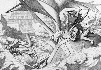 تدمير أسطول روس في القسطنطينية قبل عام 1839 بواسطة فيودور أنطونوفيتش بروني