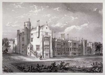 منظر لقصر لامبث ، لندن ، c1830 بواسطة جي إف براج