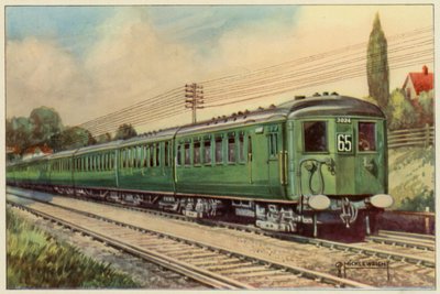 السكك الحديدية الجنوبية ، Electric Express من جسر لندن إلى إيستبورن (لون ليثو) بواسطة GP ميكلرايت