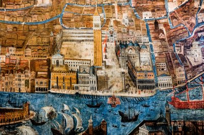 منظر من عين الطائر لمدينة البندقية بواسطة G. Barzenti