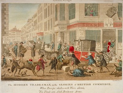 "التاجر الحديث ، أمجاد التجارة البريطانية" ، 1774 بواسطة جي تيري