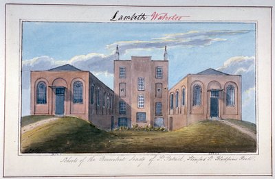 الجمعية الخيرية لمبنى القديس باتريك ، شارع ستامفورد ، ساوثوارك ، لندن ، c1825 بواسطة جي ييتس