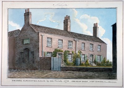 Drapers 'Almshouses ، New Kent Road ، ساوثوارك ، لندن ، 1825 بواسطة جي ييتس