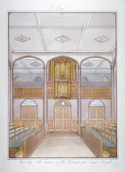 الكنيسة الصغيرة في مؤسسة المجتمع الخيري في طريق لندن ، ساوثوارك ، لندن ، 1825 بواسطة جي ييتس