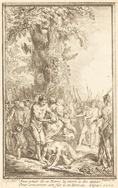 العمل البطولي لأب يضحي من أجل ابنه بواسطة غابرييل جاك دي سانت أوبين