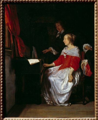 محاضرة فيرجينال. رسم غابرييل ميتسو (1629-1667) ، إي سي. هول. بواسطة غابرييل ميتسو