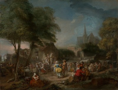 الرقصة الريفية، حوالي 1760-1762 (زيت على قماش) بواسطة Gabriel de Saint-Aubin