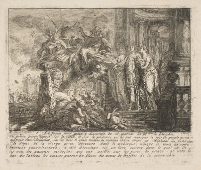 Allegorie sur la Convalescence du Dauphin، 1752. بواسطة غابرييل دي سانت أوبين