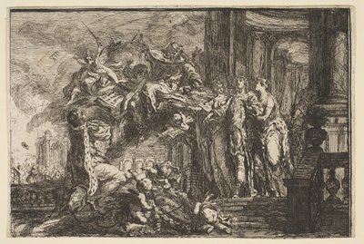 Allegorie sur la Convalescence du Dauphin، 1752. بواسطة غابرييل دي سانت أوبين