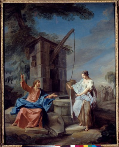 لوحة المسيح والسامري لغابرييل دي سانت أوبين (1724-1780) 1752 صن. 1.35x1.06 م روان ، متحف الفنون الجميلة بواسطة غابرييل دي سانت أوبين