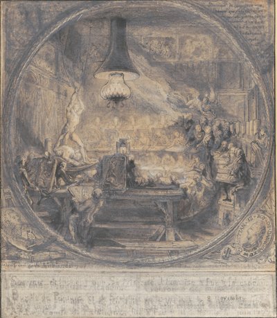 زيارة الملك كريستيان السابع لديت kgl. الأكاديمية الفرنسية للفنون في باريس ، 8 نوفمبر. 1768. بواسطة غابرييل دي سانت أوبين
