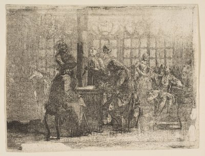 Nouvellistes ، 1752. بواسطة غابرييل دي سانت أوبين