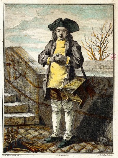 العدادات القديمة: ماسك الحذاء أو جزازة الأحذية. نقش لغابرييل دي سانت أوبين (1724-1780) متحف باريس في القرن الثامن عشر كارنافالي بواسطة غابرييل دي سانت أوبين
