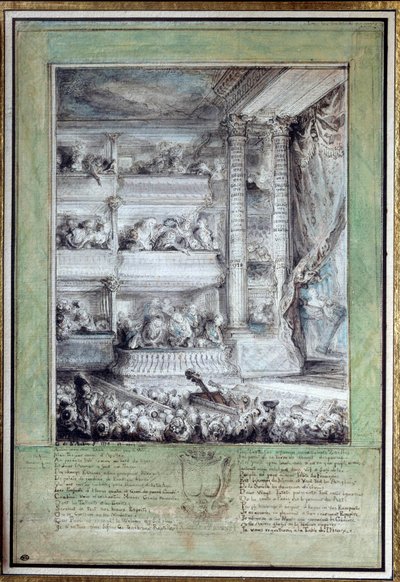 تتويج فولتير (1694-1778) في مسرح فرانسيس 12/04/1778 لوحة مائية بقلم غابرييل جاك دي سان أوبين (1724-1780) صن. 0.35x0.24 م باريس ، متحف اللوفر بواسطة غابرييل دي سانت أوبين