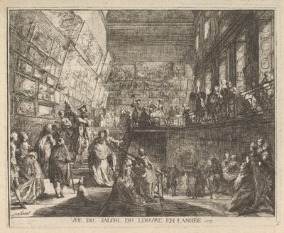 منظر لصالون اللوفر عام 1753 ، 1753. بواسطة غابرييل دي سانت أوبين
