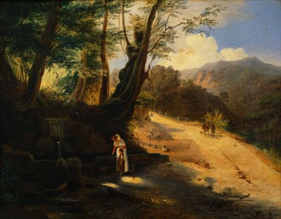 The Fountain in the Woods, by Gabriele Smargiassi, oil on canvas بواسطة جابرييل سمارجياسي