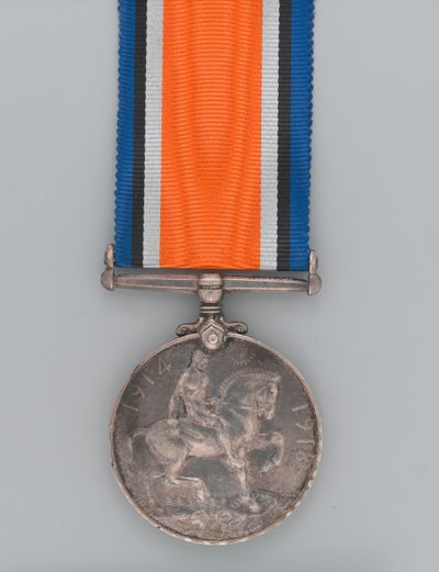 ميدالية الحرب البريطانية 1914-20 مُنحت للجندي أندريا بواسطة غايتانو ماتيو مونتي