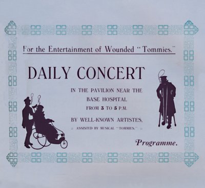 إعلان عن حفلة موسيقية ، 1917 بواسطة غارات وأتكينسون