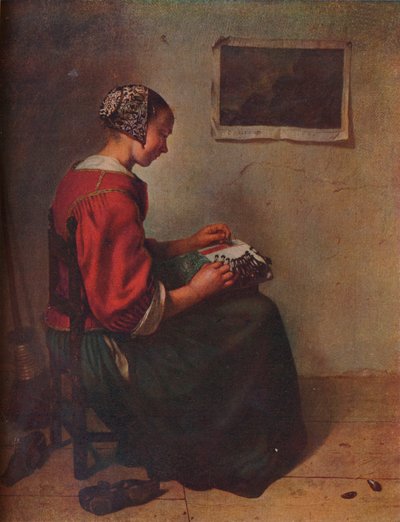 "صانع الدانتيل" ، 1662 بواسطة جاسبار نيتشر