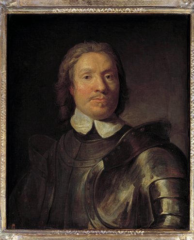 صورة لأوليفييه كرومويل (1599-1658) ، اللورد الحامي لإنجلترا أوليفر كرومويل شارك في الثورة الإنجليزية الأولى (1641-1649) رسم غاسبارد دي كراير (1584-1669) صن. 0.67x0.58 م. بواسطة جاسبار دي (بعد) كراير