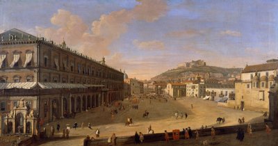 ساحة القصر في نابولي ، بواسطة غاسبار فان ويتل (1652 أو 1653-1736) بواسطة غاسبار فان ويتل
