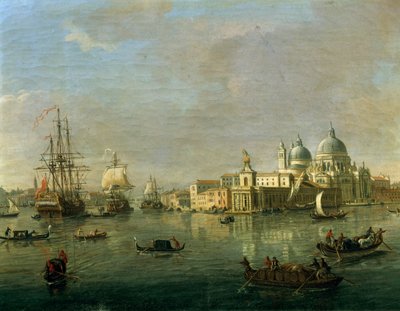 منظر لمدينة البندقية مع جيوديكا ودار الجمارك ، بقلم غاسبار فان ويتل (1652 أو 1653-1736) ، زيت على قماش ، 27 × 42 سم ، التفاصيل بواسطة غاسبار فان ويتل