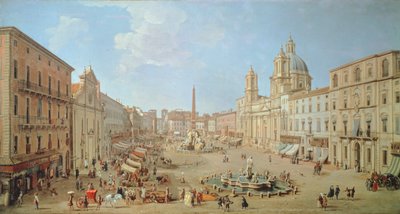 Rome, Piazza Navona (oil on canvas) بواسطة غاسبار فان ويتل