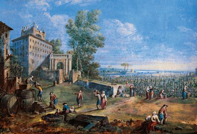 لوحة الحصاد التي رسمها غاسبار فانفيتيلي (جاسبار فان ويتل ، كاسبار فان فيتيلي) (1653-1736) براتو ، متحف سيفيكو بواسطة غاسبار فان ويتل