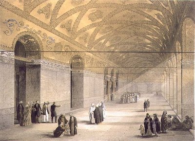 آيا صوفيا ، اللوحة 10: مدخل المعرض العلوي ، نقش بواسطة لويس هاغي (1806-1885) نُشر عام 1852 (ليثو) بواسطة غاسبار (بعد) فوساتي