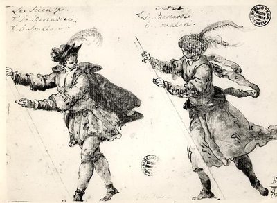تصاميم لأزياء مهرجان القوارب (الفحم على الورق) (صورة بالأبيض والأسود) بواسطة جاسبارو ديزياني