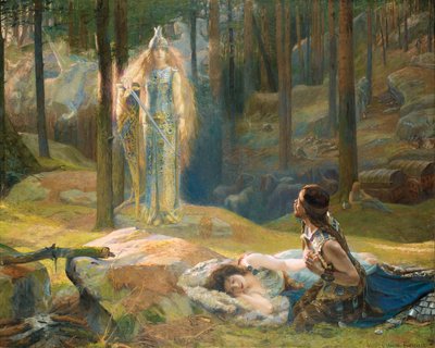 الوحي. Brunhilde رؤية Siegmund و Sieglinde ، 1893 بواسطة جاستون بوسير