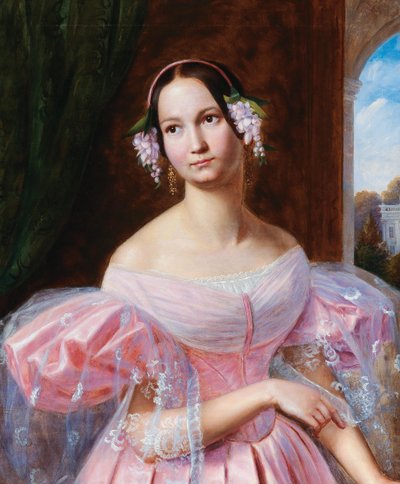 صورة لهيلين من مكلنبورغ شفيرين 1814-1858 ، دوقة أورليانز كعروس ، 1830. بواسطة جاستون كاميلو لينثي