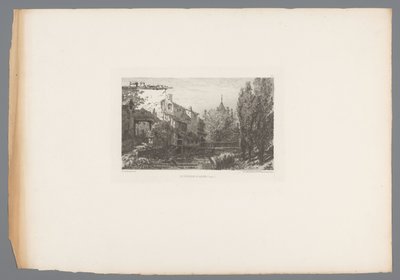 منظر لتيار بالقرب من Salins Le ruisseau à Salins (العنوان على الكائن) النقوش الفرنسية من عام 1875 (عنوان السلسلة) L