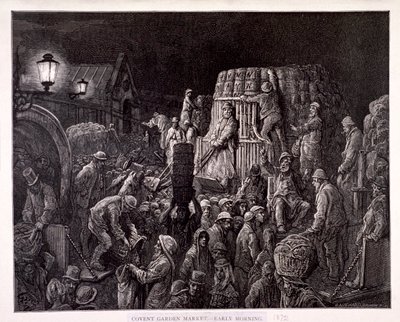 "سوق كوفنت جاردن - الصباح الباكر" ، ١٨٧٢ بواسطة جوشارد برونير