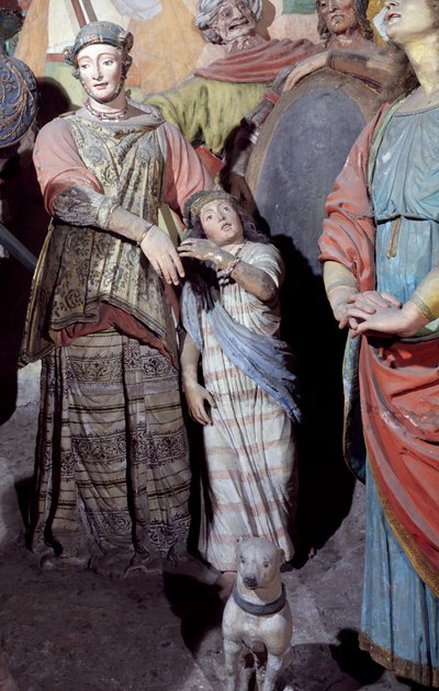 تمثال ذكر ، تفاصيل من التماثيل ، رسمها غودينزيو فيراري (1475-1546) ، المصلى الثامن والثلاثون المعروف باسم صلب ، جبل فارالو سيسيا المقدس (قائمة اليونسكو للتراث العالمي ، 2003) ، إيطاليا بواسطة جودنزيو فيراري