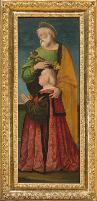 القديس بطرس ومتبرع ، c.1717-18 بواسطة جودنزيو فيراري