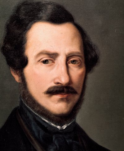 صورة للمؤلف الموسيقي الإيطالي غايتانو دونيزيتي (1797-1848) لوحة لجناريو رو (القرن التاسع عشر) نابولي سان بيترو معهد ماجيلا للموسيقى بواسطة جينارو رو