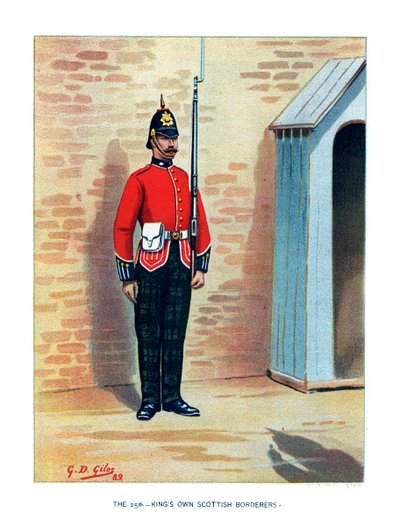 الملوك الخامس والعشرون يمتلكون الحدود الاسكتلندية ، c1890. بواسطة جيفري دوجلاس جايلز